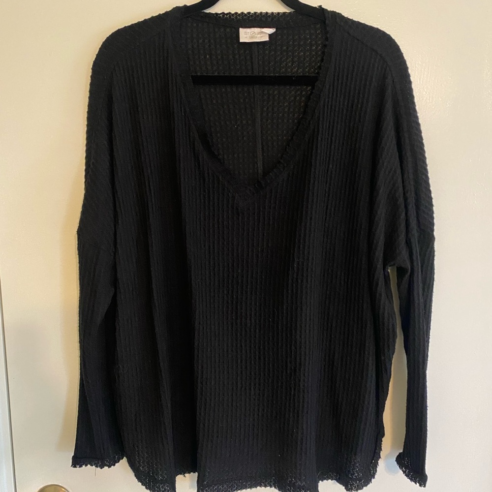 UO out from under oversized waffle knit sweater
